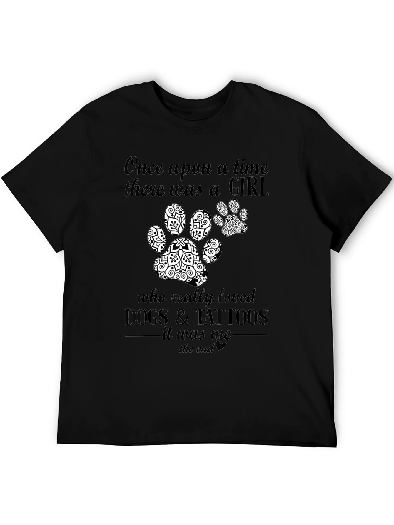 Dog & Tattoos Girl T-Shirt – Funny Dog Lover Graphic Tee