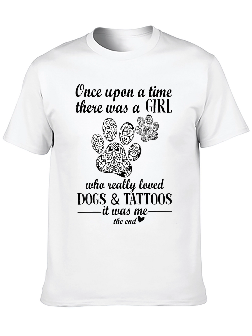 Dog & Tattoos Girl T-Shirt – Funny Dog Lover Graphic Tee