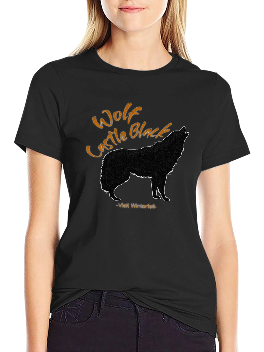 Wolf Castle Black T-Shirt - Visit Winterfell