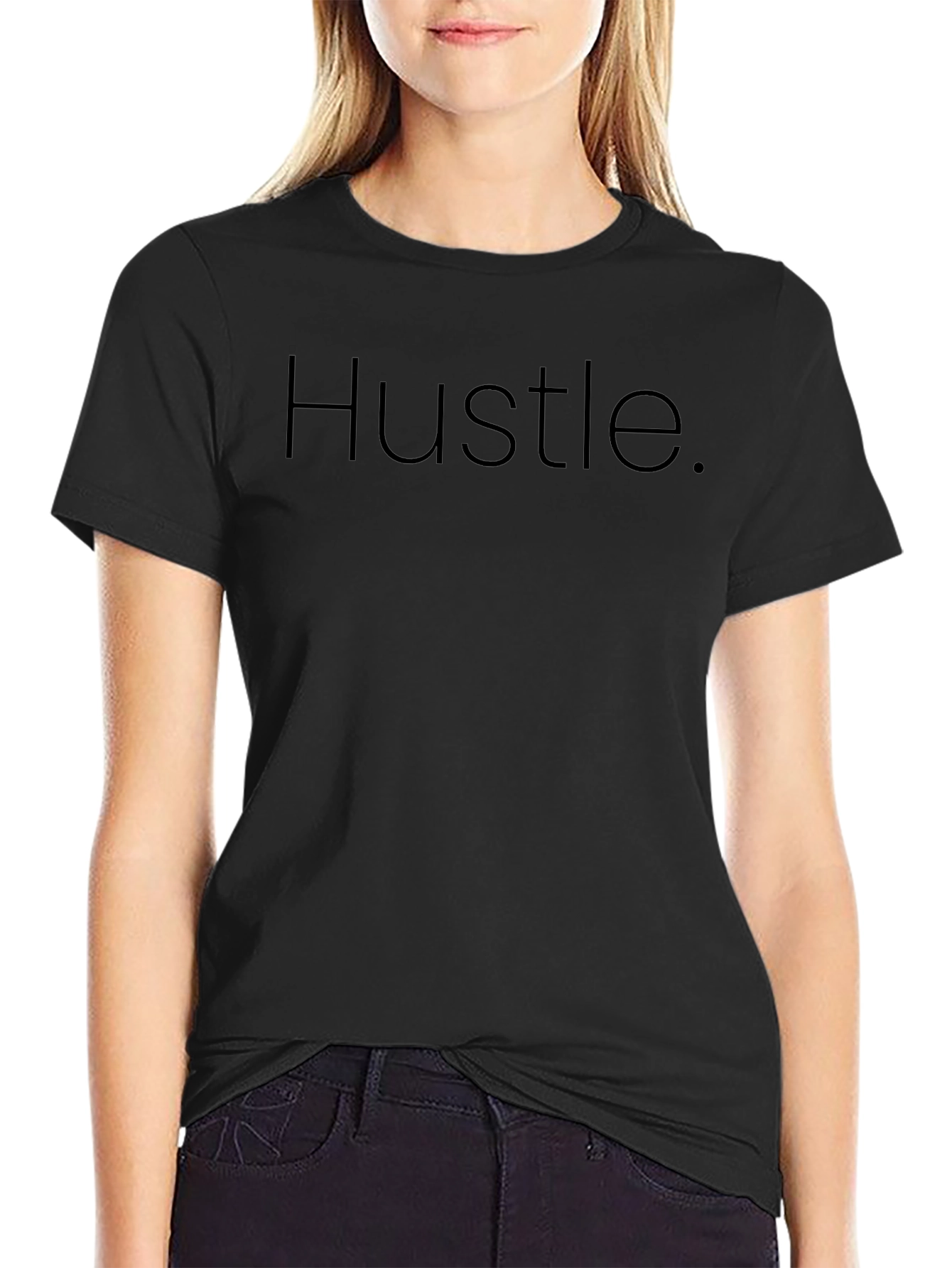 Black Hustle Graphic Tee - Motivational Shirt