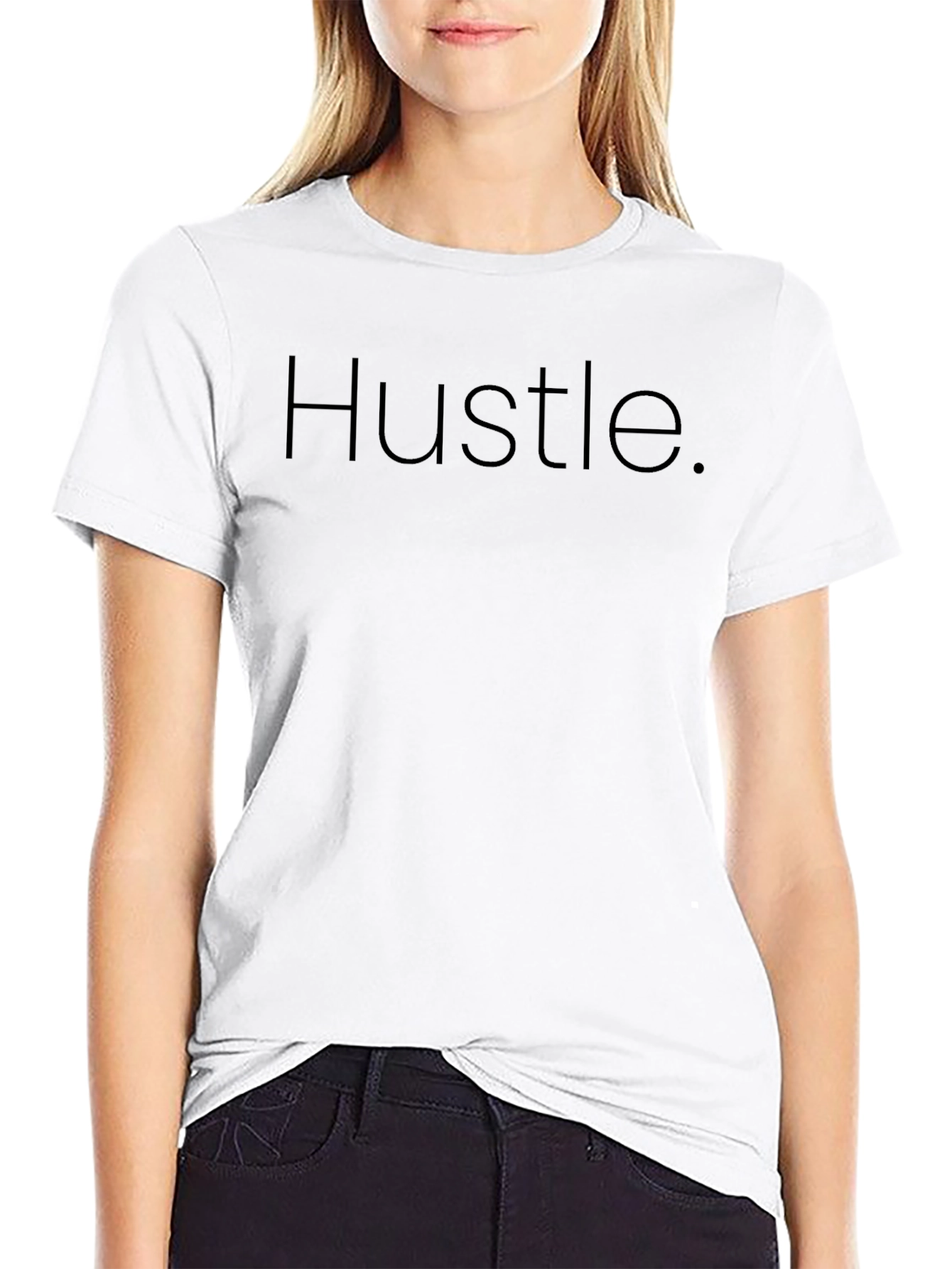 Black Hustle Graphic Tee - Motivational Shirt