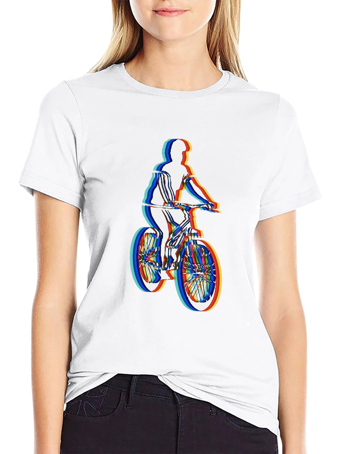 Mens Black T-Shirt - Retro Cycling Graphic