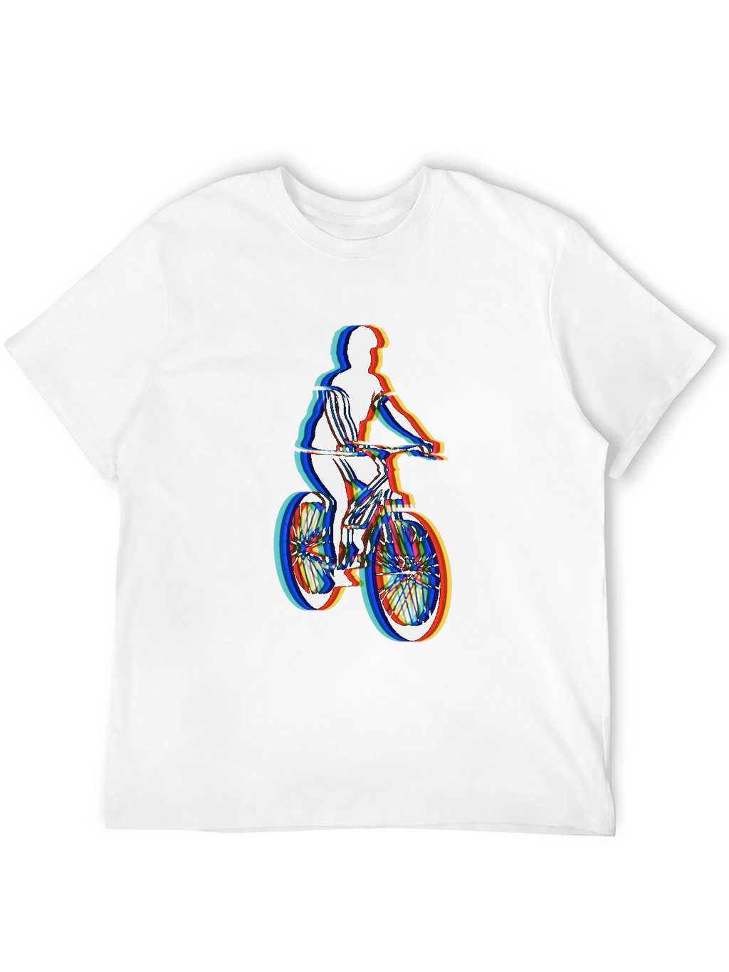 Mens Black T-Shirt - Retro Cycling Graphic