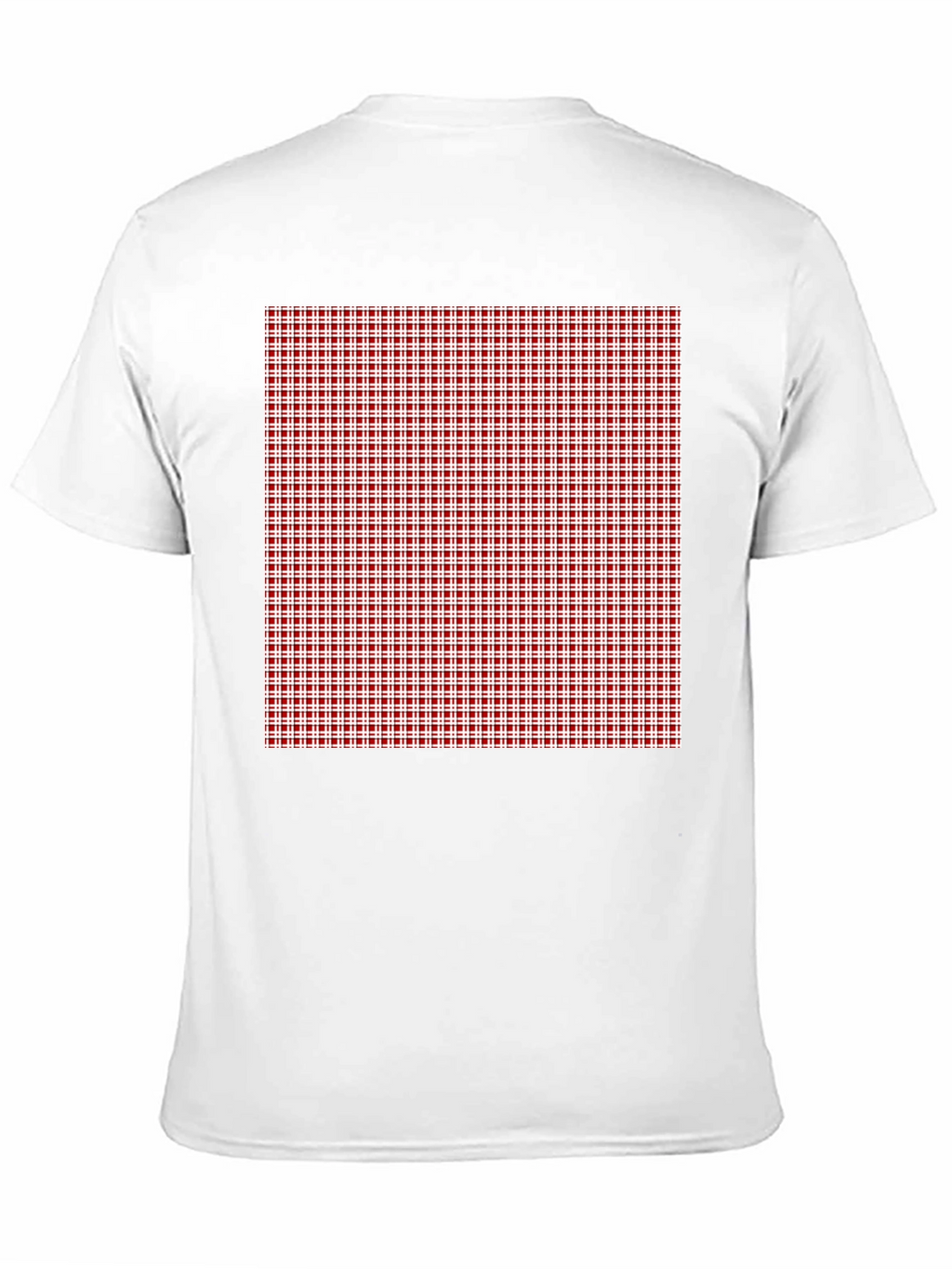 Black Tee with Red Gingham Check Print