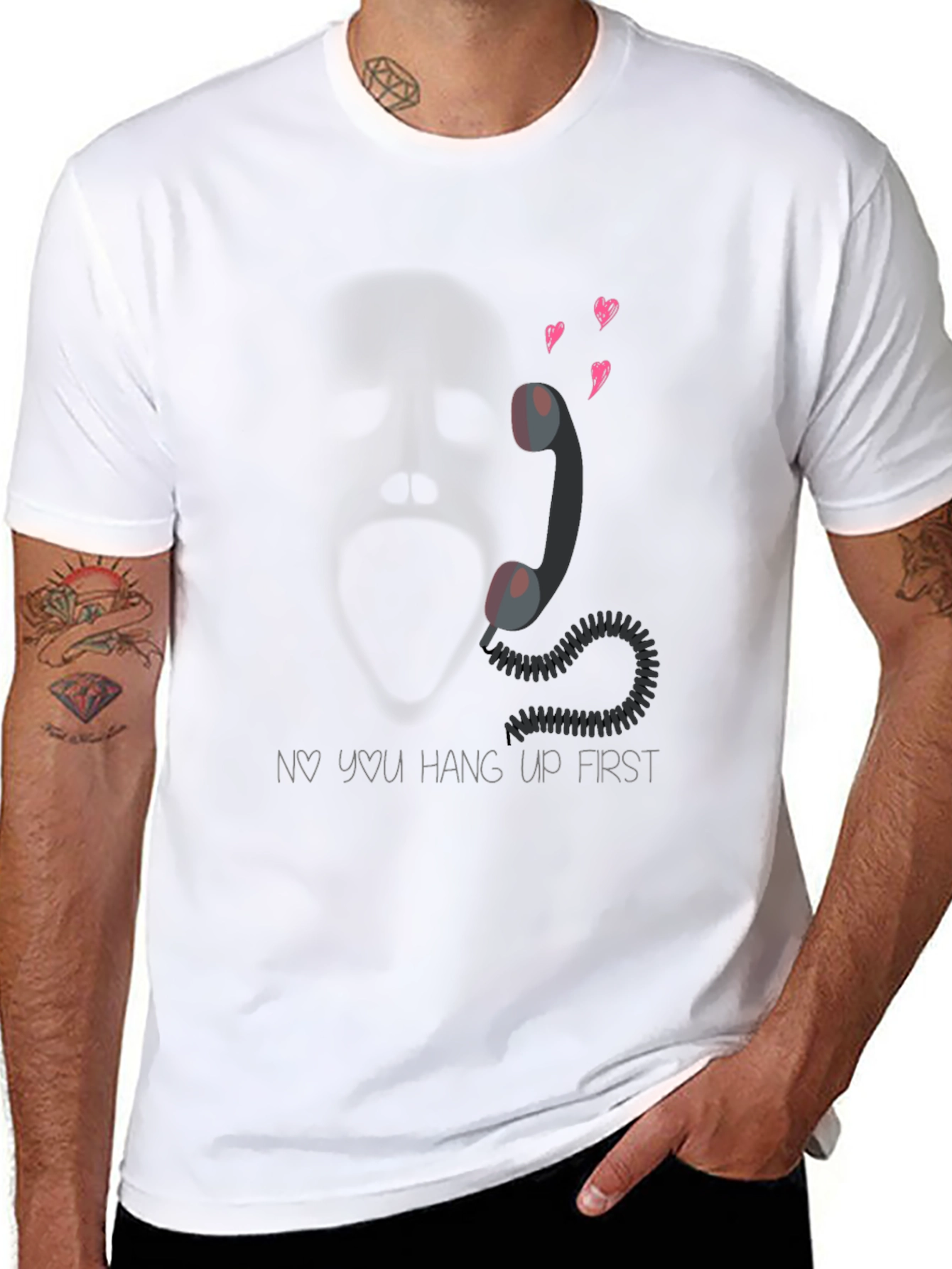 Scream Movie Phone T-Shirt - Ghostface Valentines Day Gift
