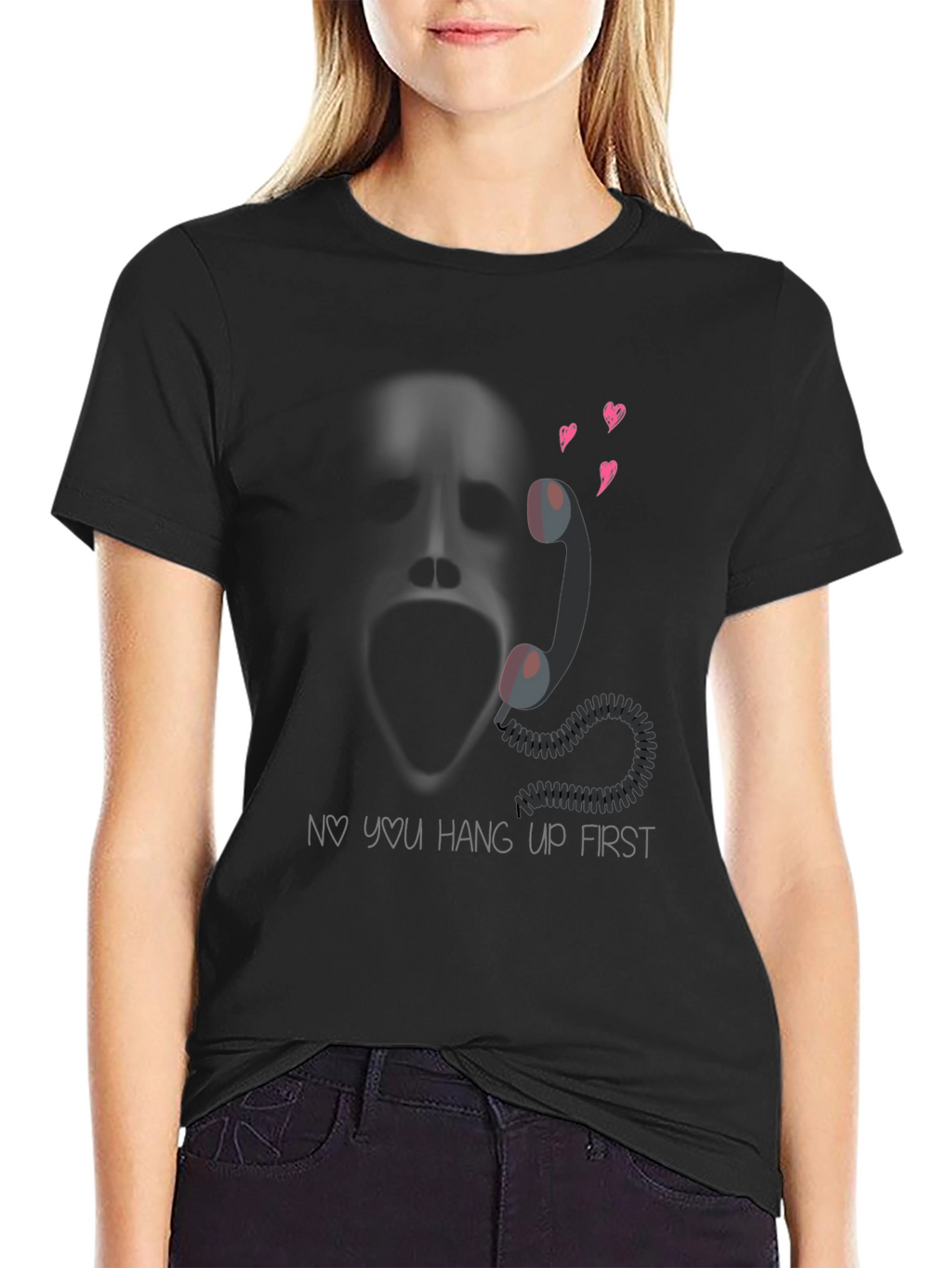 Scream Movie Phone T-Shirt - Ghostface Valentines Day Gift