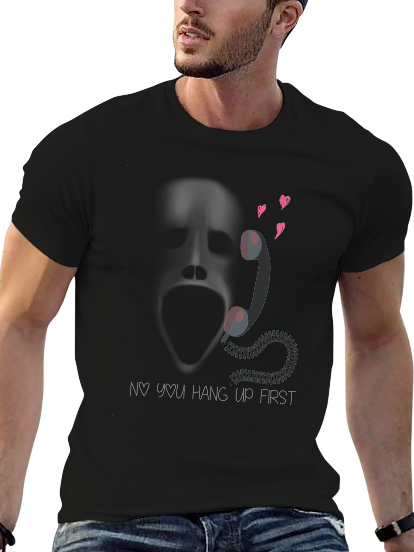 Scream Movie Phone T-Shirt - Ghostface Valentines Day Gift