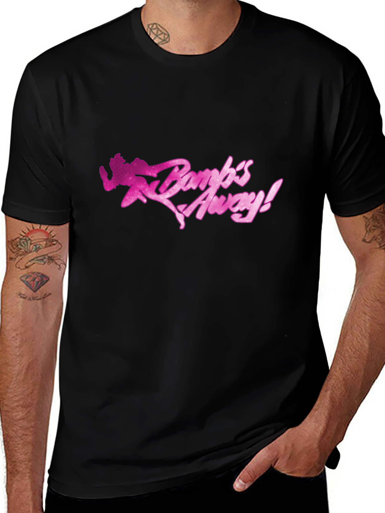 Bambs Away! Black Graphic Tee