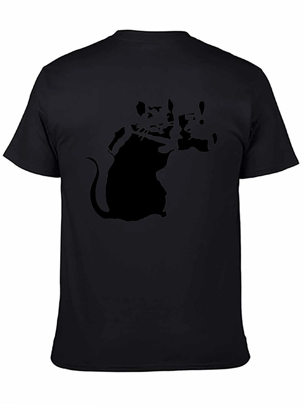 Banksy Rat Graphic Black T-Shirt