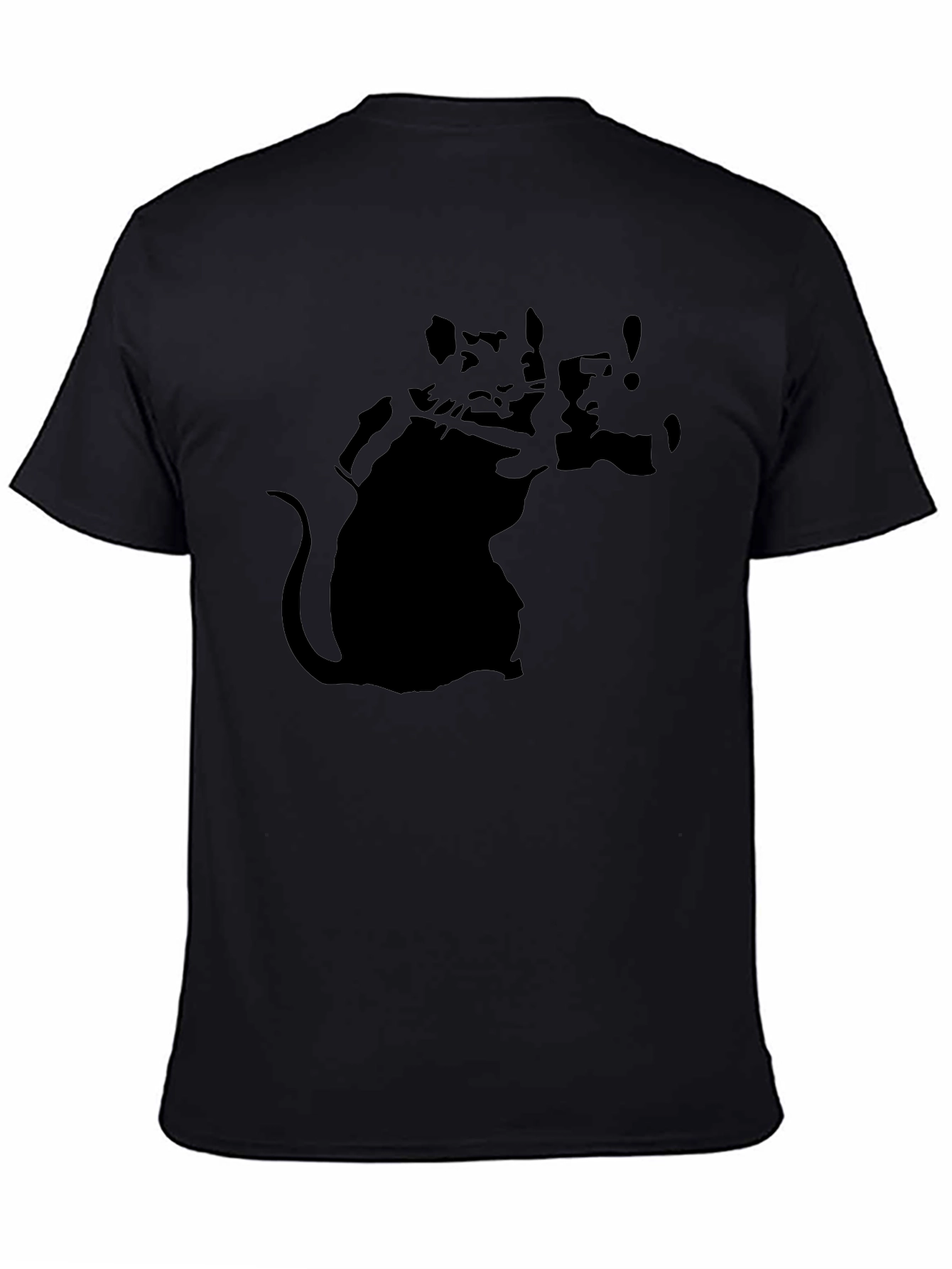 Banksy Rat Graphic Black T-Shirt
