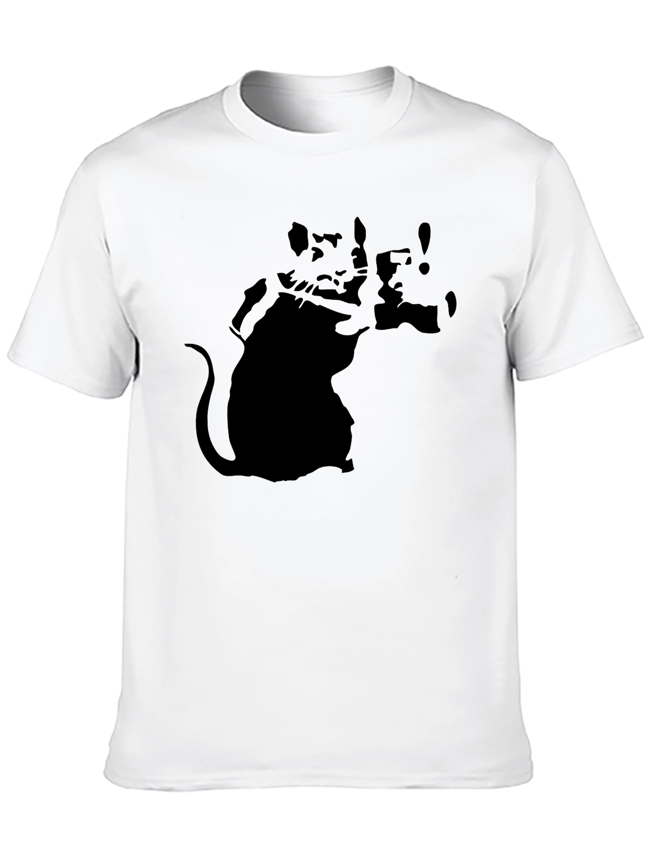 Banksy Rat Graphic Black T-Shirt