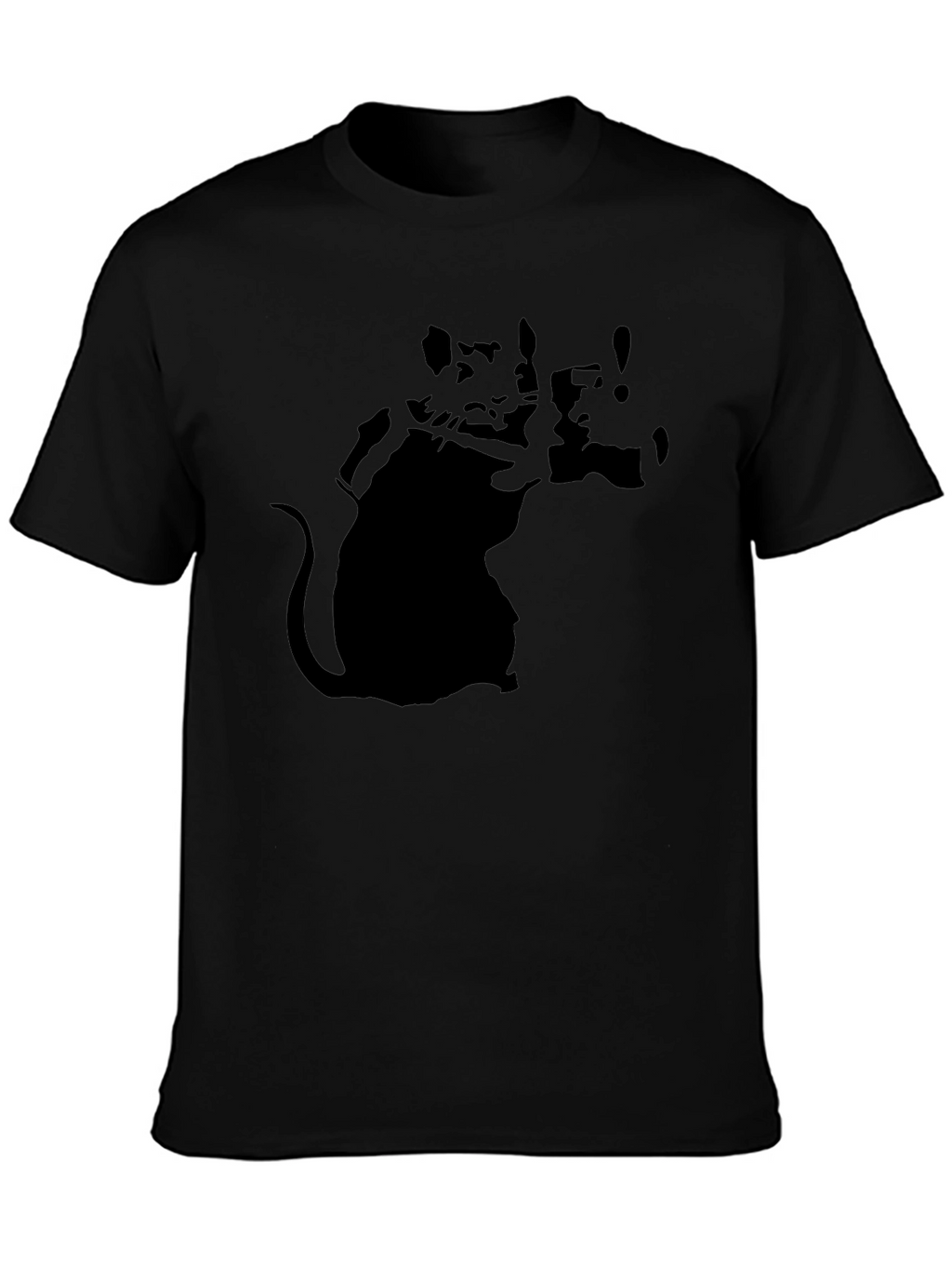 Banksy Rat Graphic Black T-Shirt