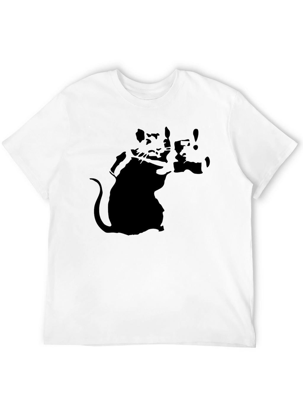 Banksy Rat Graphic Black T-Shirt