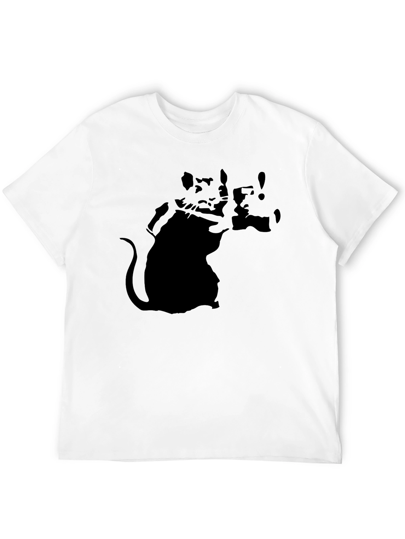 Banksy Rat Graphic Black T-Shirt