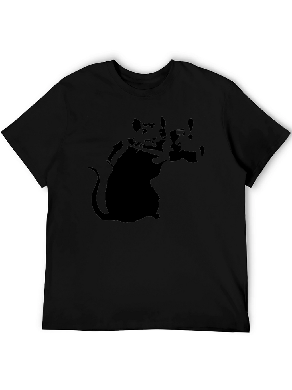 Banksy Rat Graphic Black T-Shirt