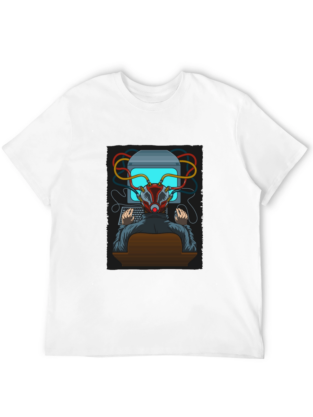Hacker Graphic T-Shirt - Cyberpunk Style Tee
