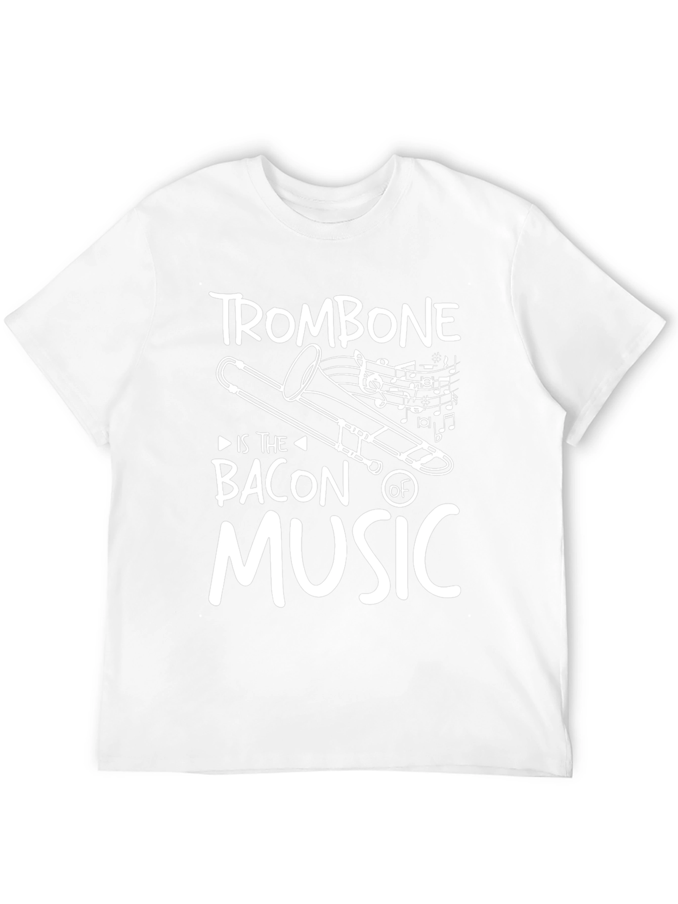 Trombone is the Bacon of Music Black T-Shirt