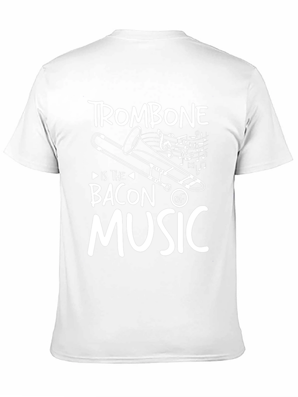 Trombone is the Bacon of Music Black T-Shirt