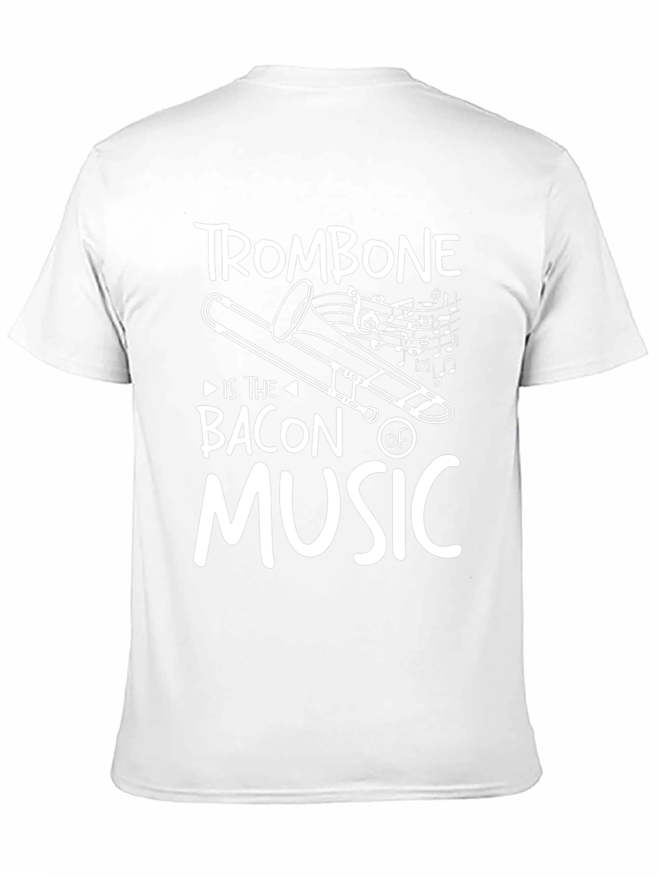 Trombone is the Bacon of Music Black T-Shirt