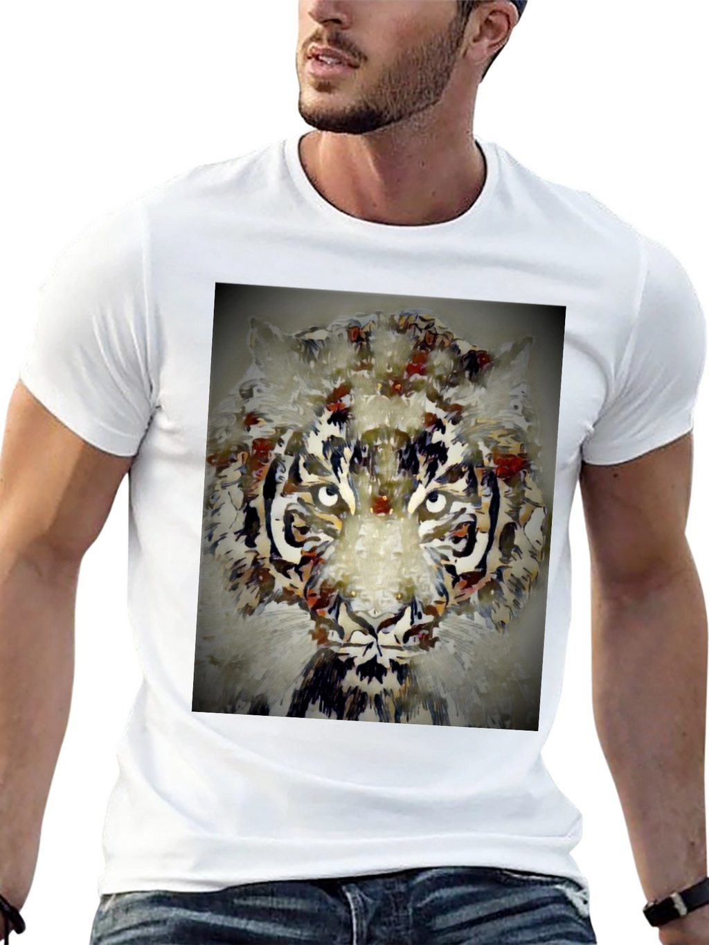 Abstract Tiger Graphic Tee