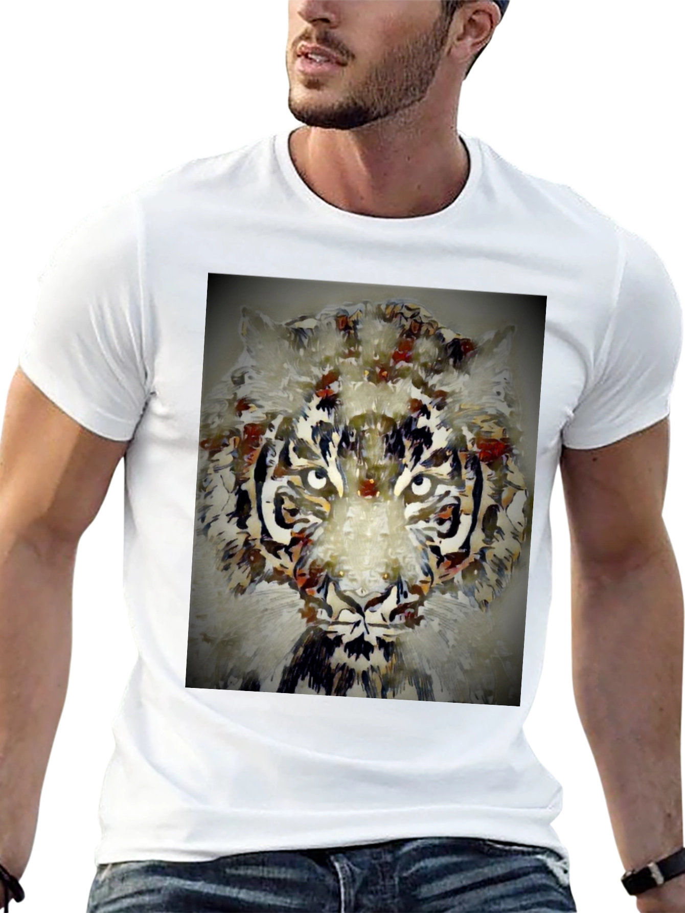 Abstract Tiger Graphic Tee