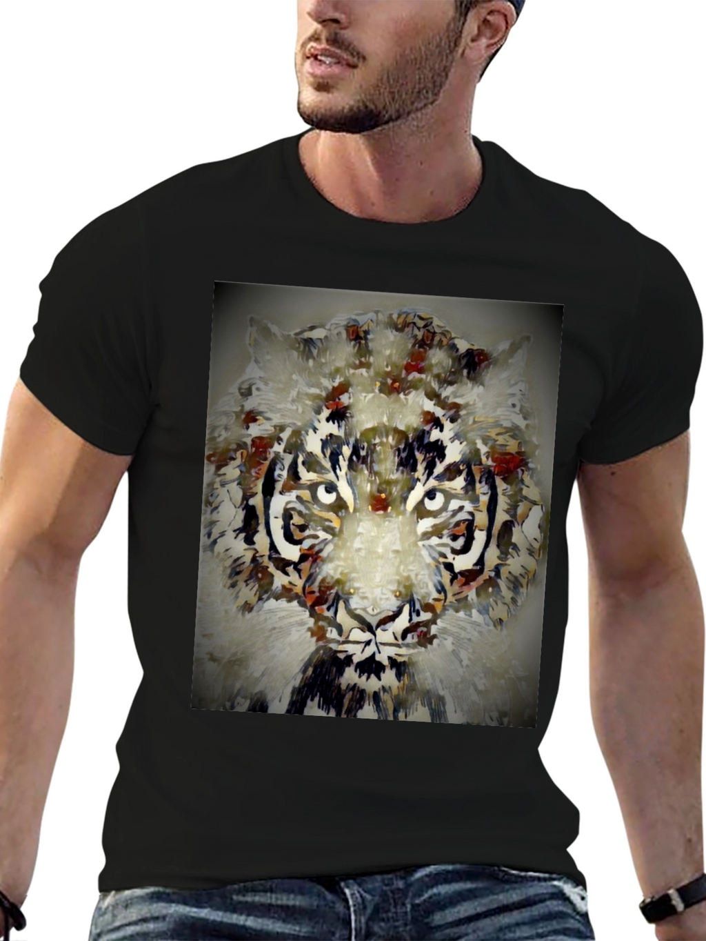 Abstract Tiger Graphic Tee