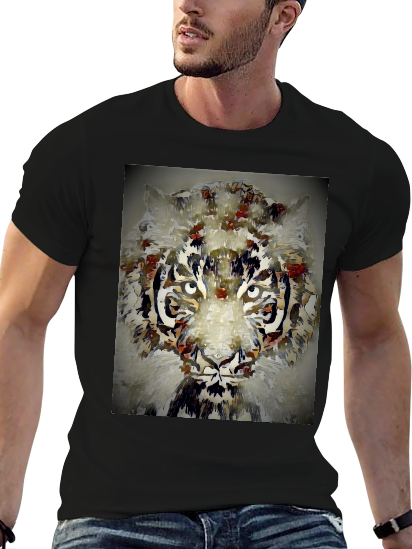 Abstract Tiger Graphic Tee