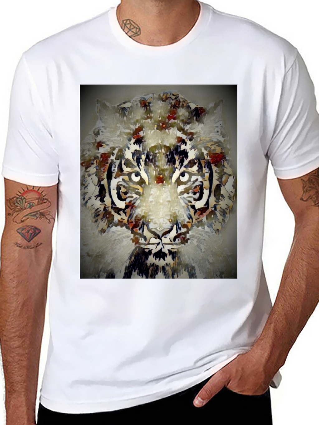 Abstract Tiger Graphic Tee