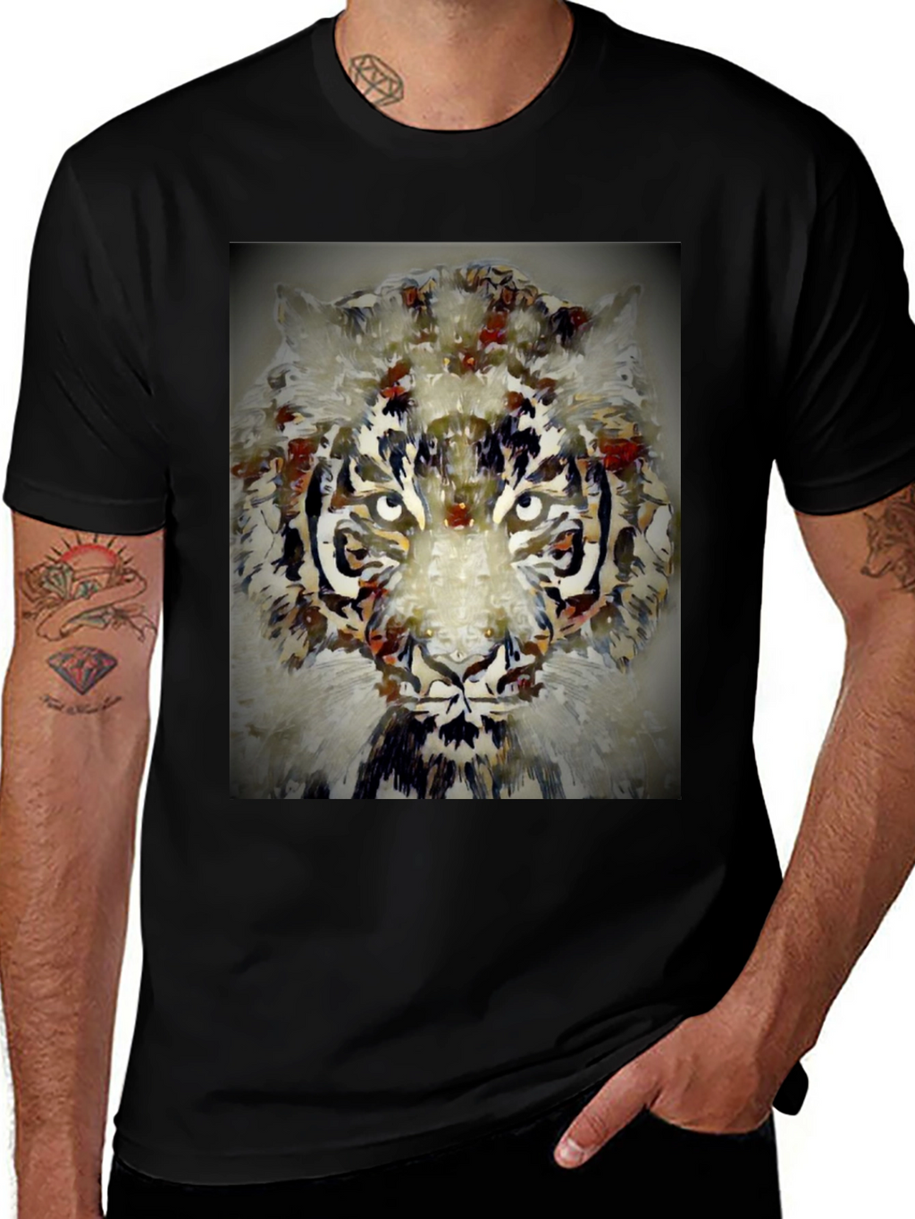 Abstract Tiger Graphic Tee