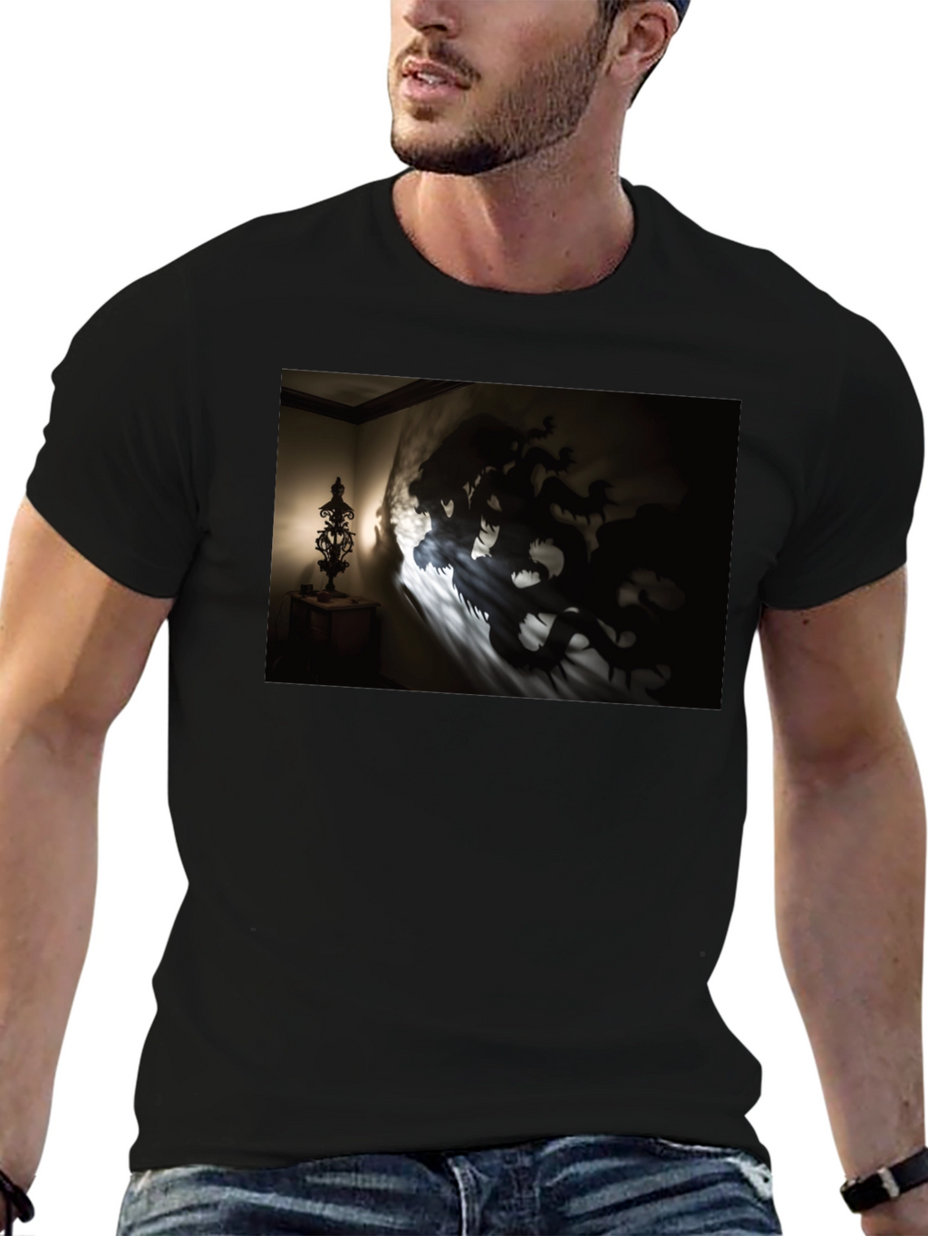 Shadow Dragon Graphic Black Tee