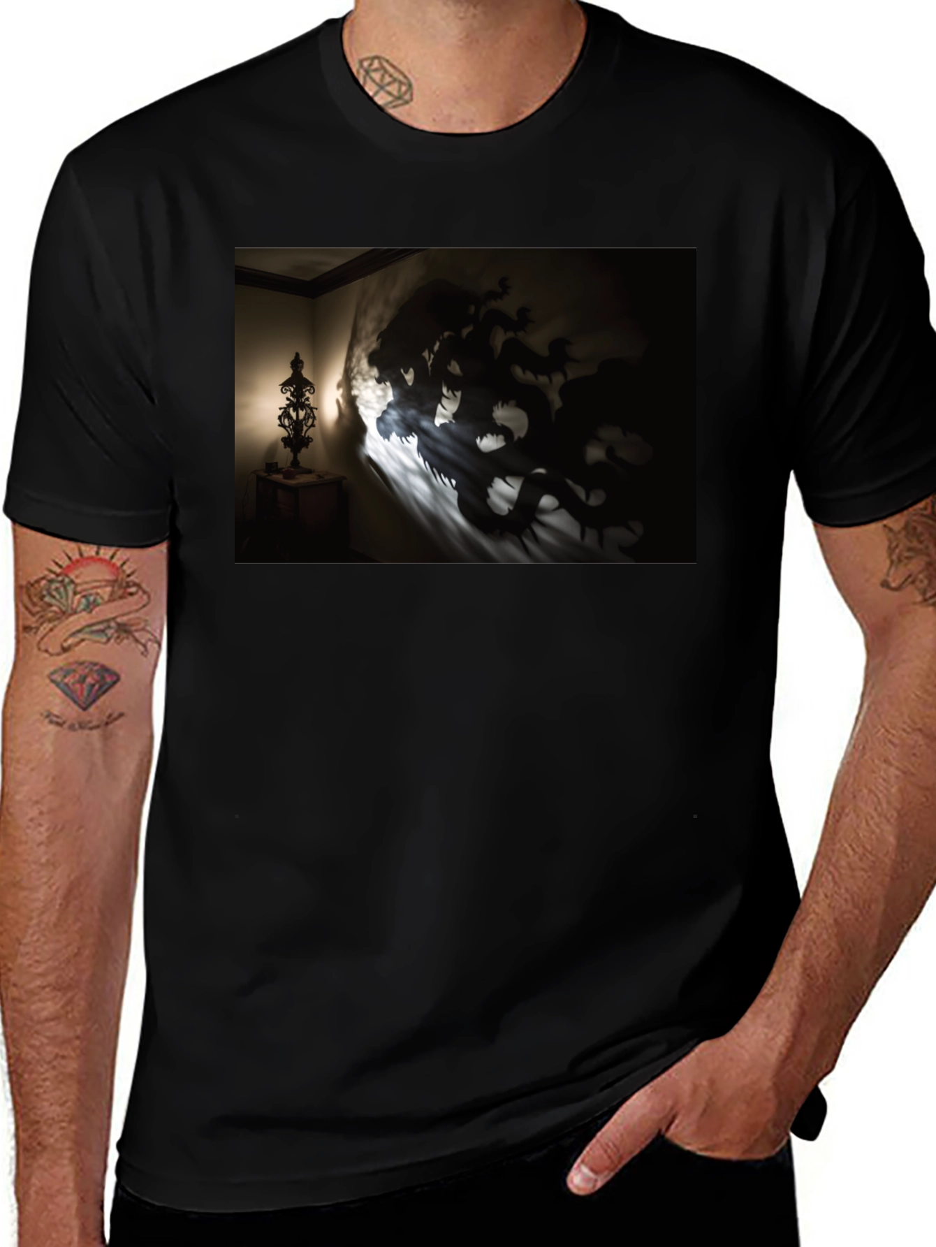 Shadow Dragon Graphic Black Tee