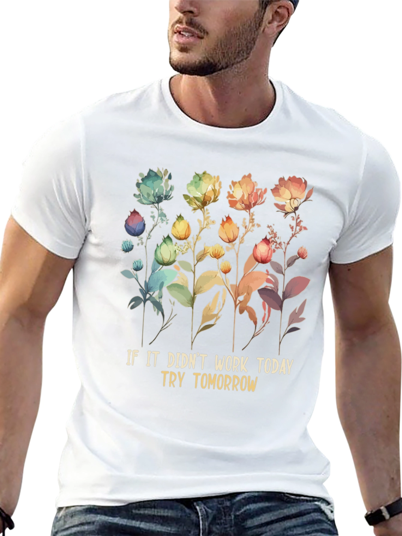 Floral Try Tomorrow T-Shirt