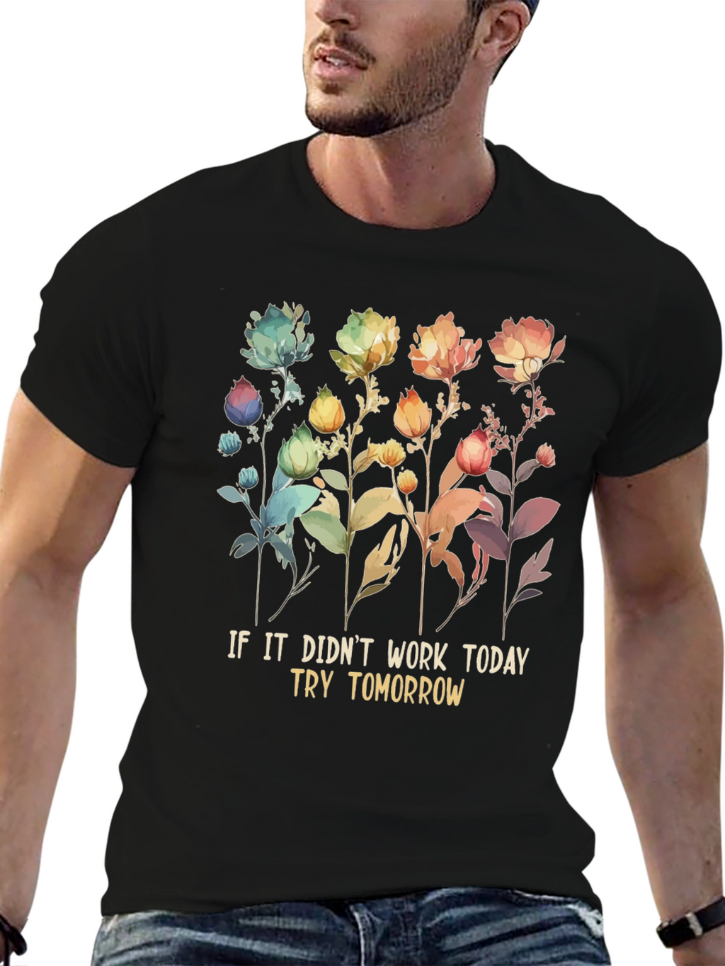 Floral Try Tomorrow T-Shirt
