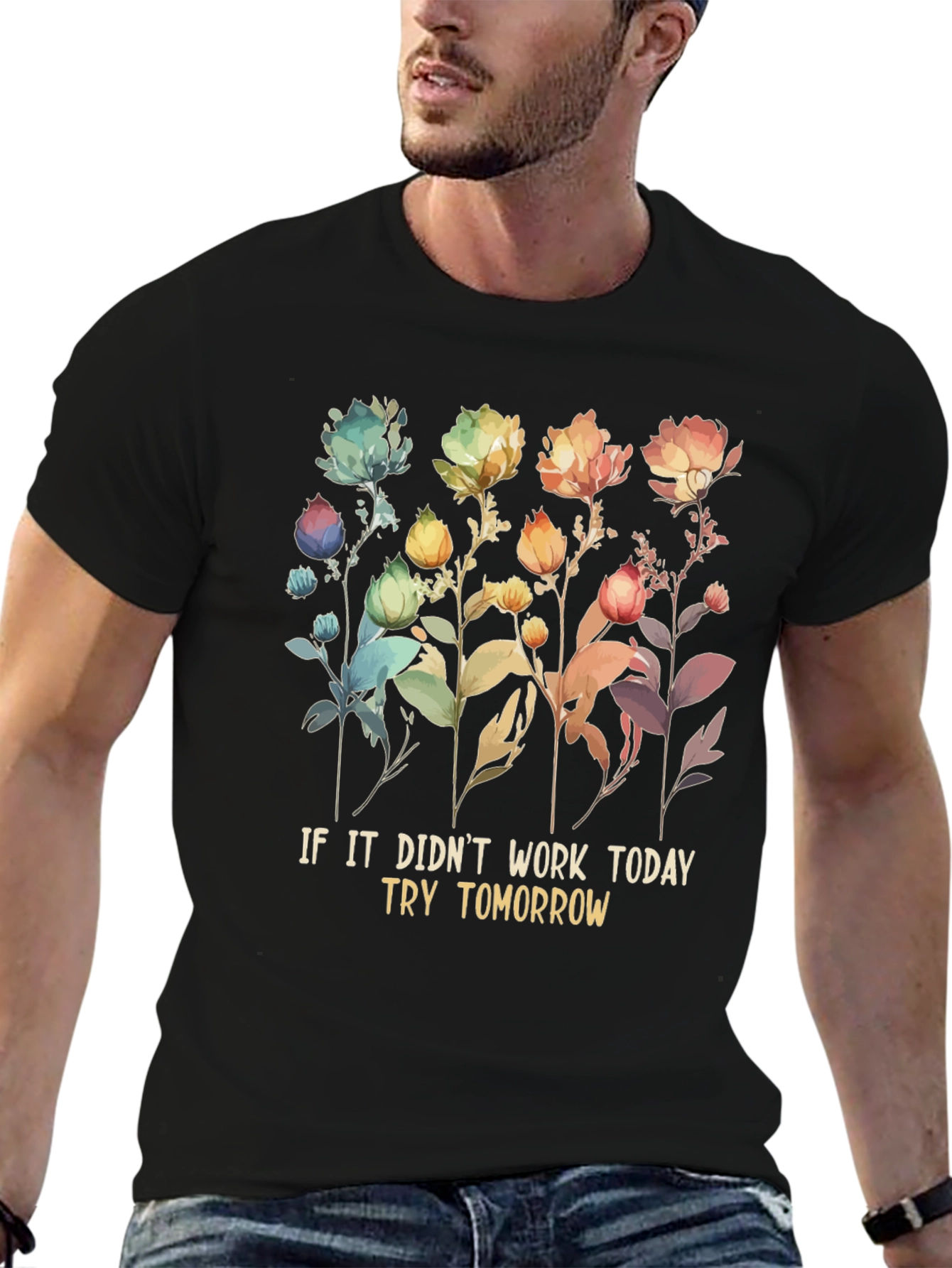 Floral Try Tomorrow T-Shirt