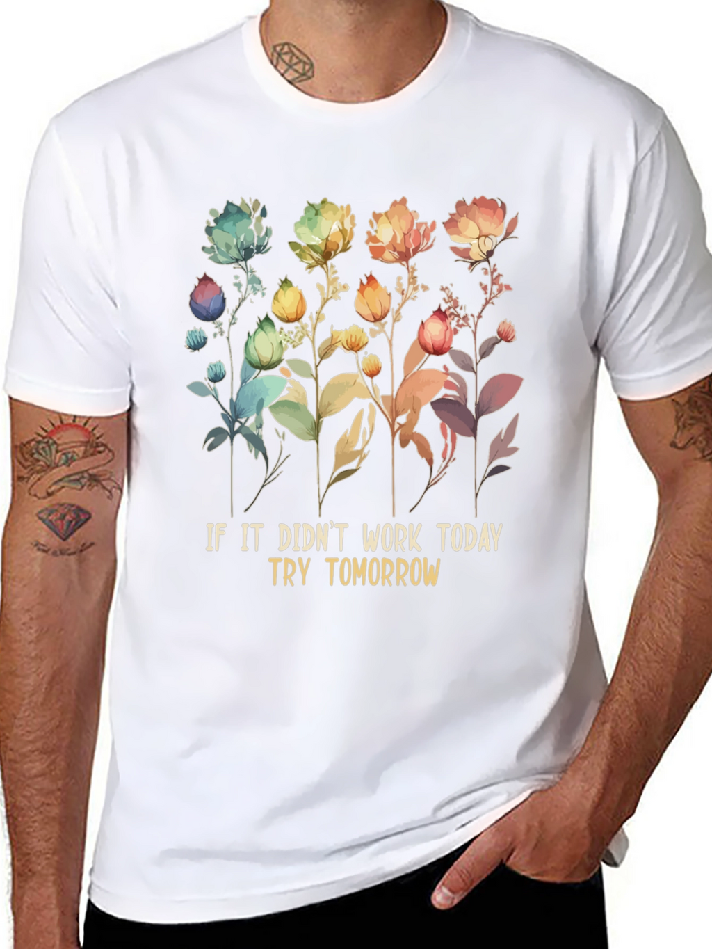 Floral Try Tomorrow T-Shirt