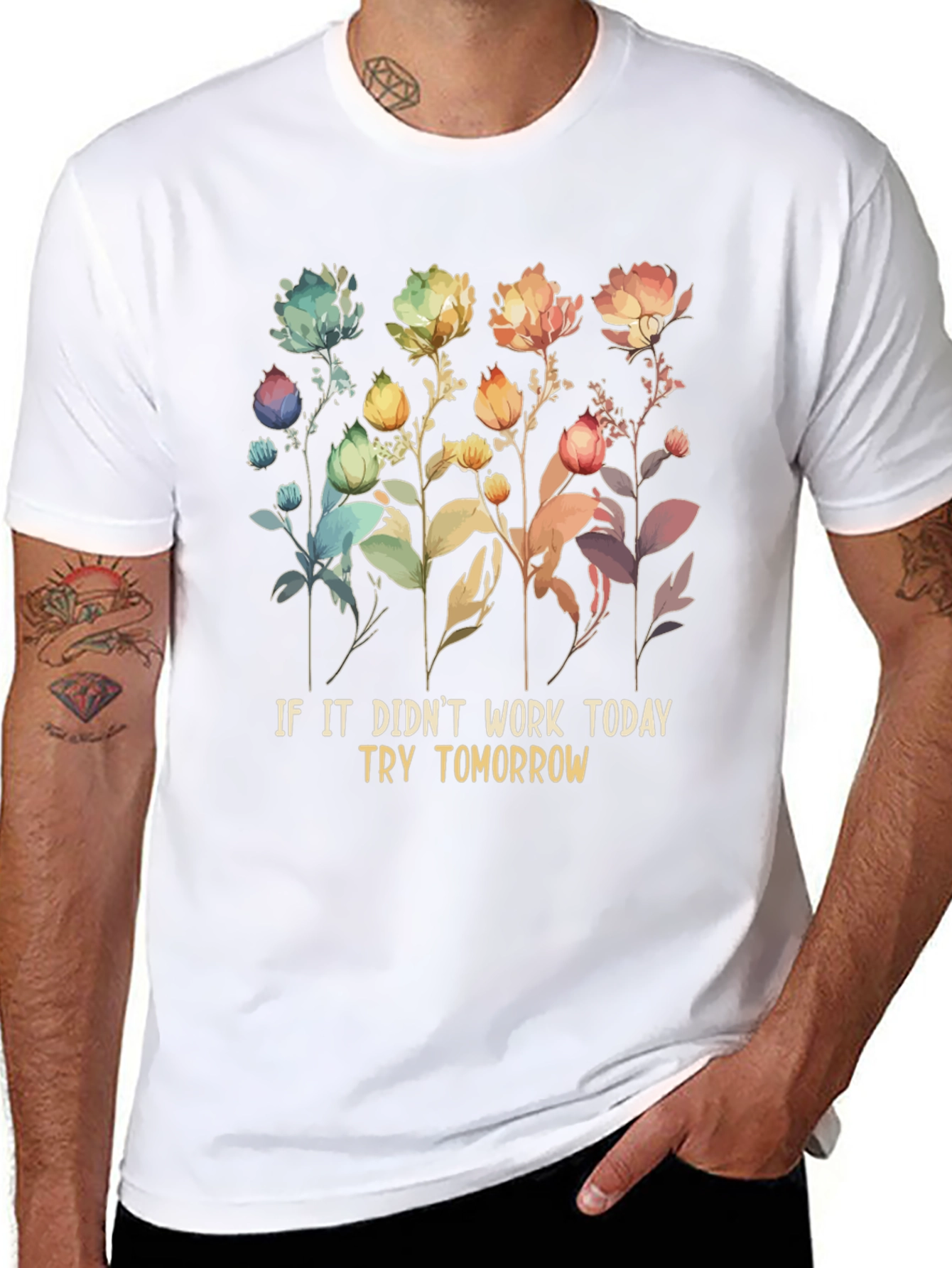 Floral Try Tomorrow T-Shirt