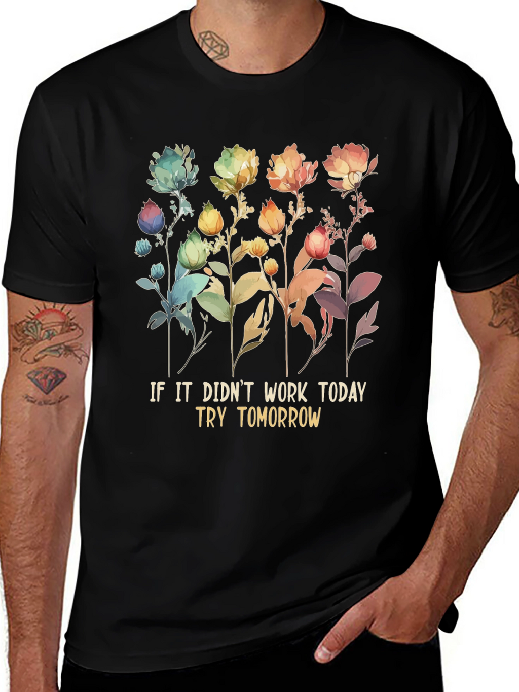 Floral Try Tomorrow T-Shirt