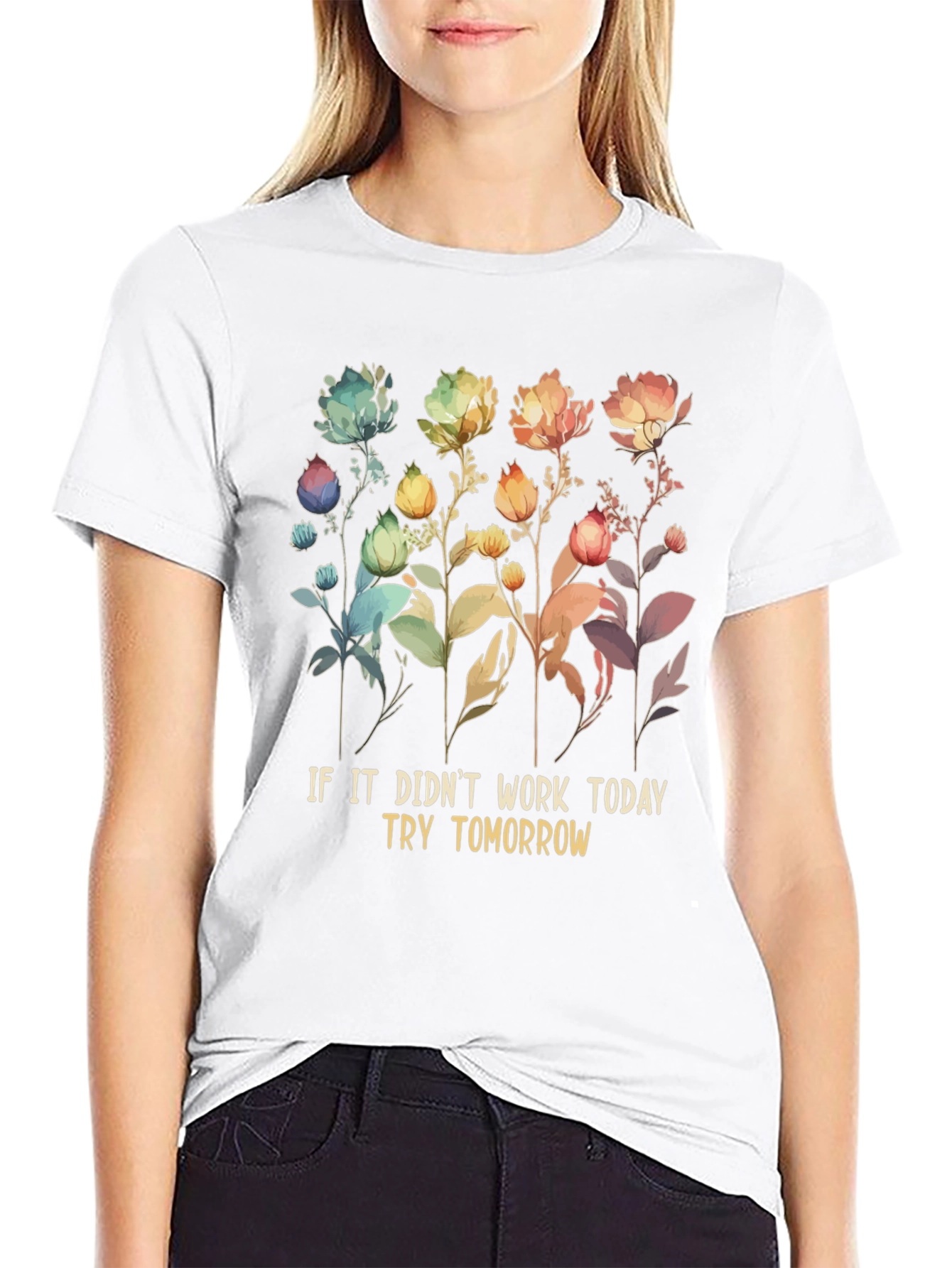 Floral Try Tomorrow T-Shirt