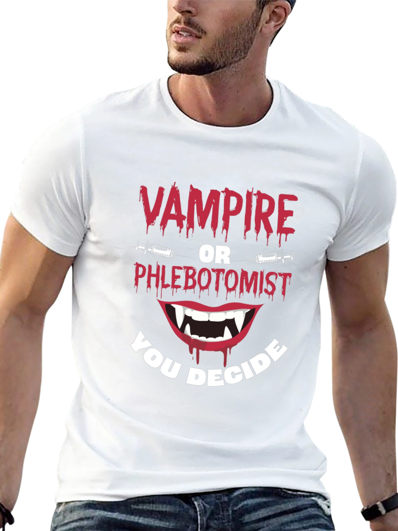 Vampire or Phlebotomist Funny Graphic Tee