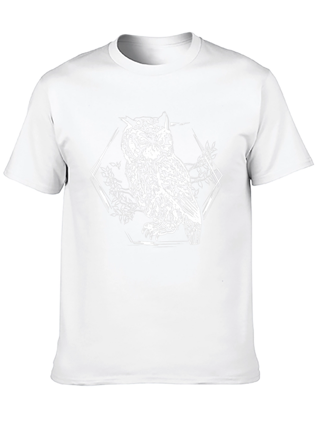 Owl Graphic Print Black T-Shirt