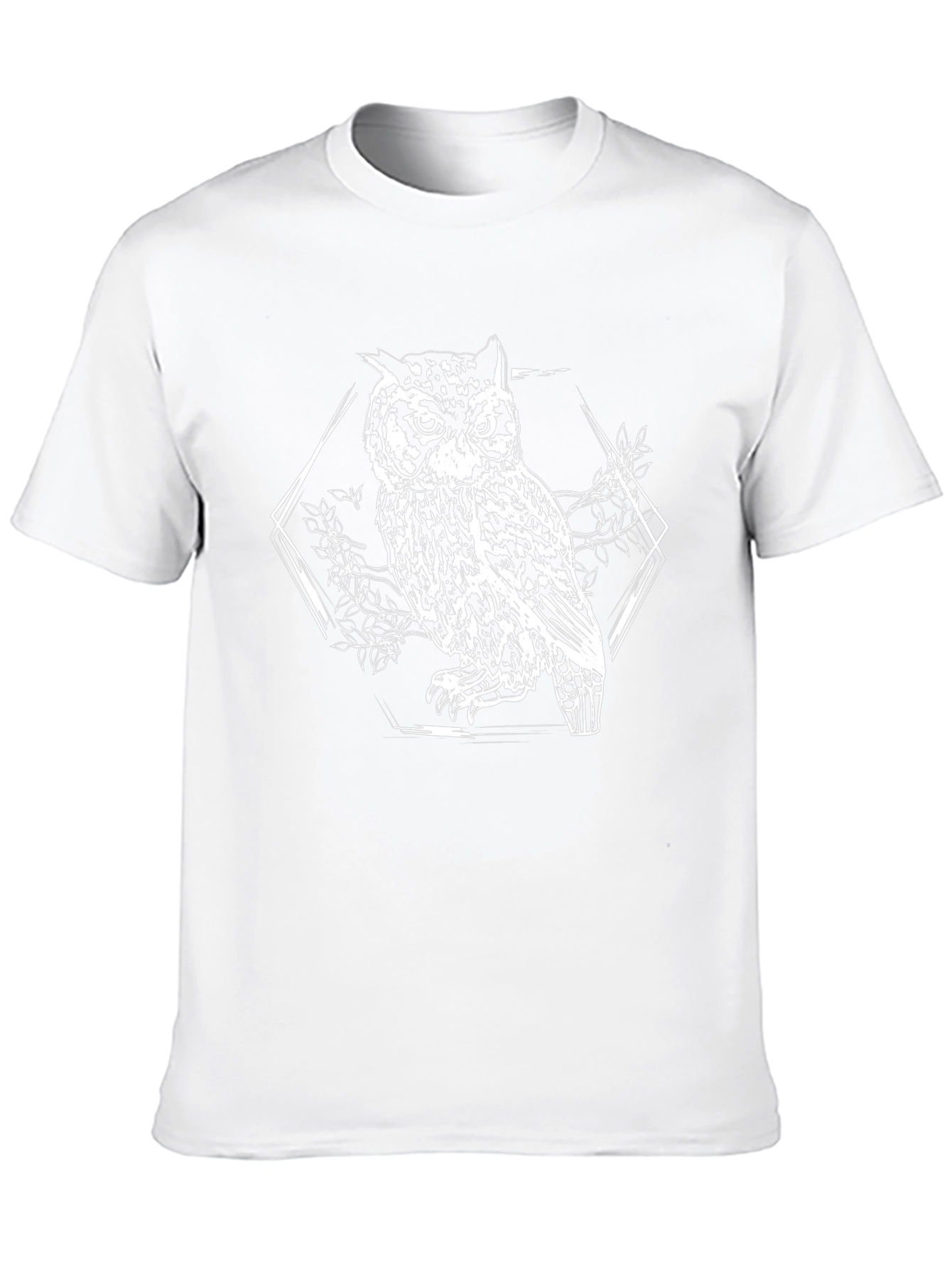 Owl Graphic Print Black T-Shirt