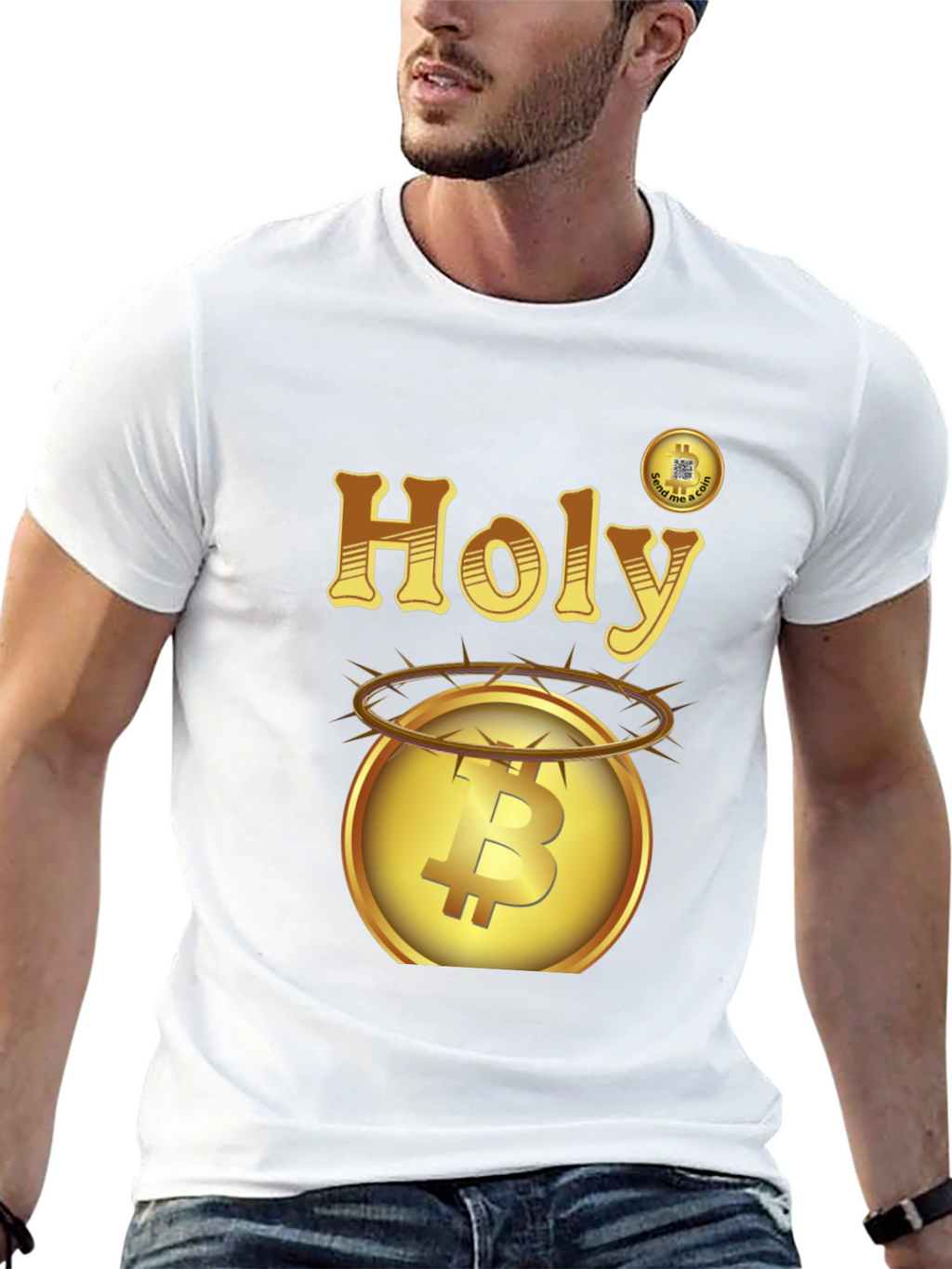 Holy Bitcoin Graphic Tee - Cryptocurrency T-Shirt