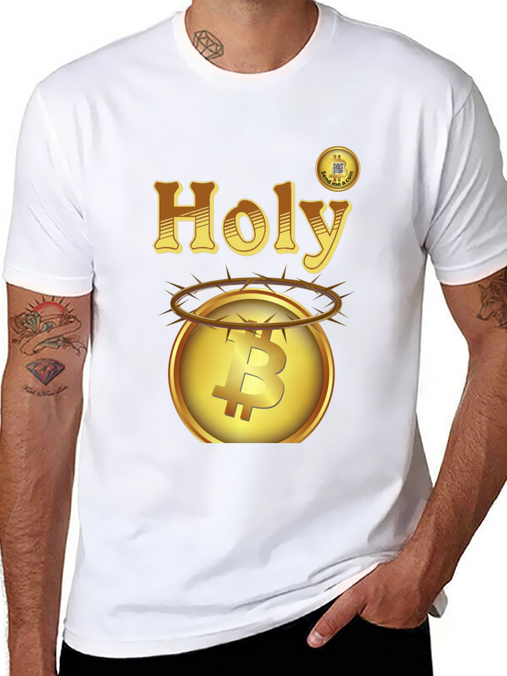 Holy Bitcoin Graphic Tee - Cryptocurrency T-Shirt