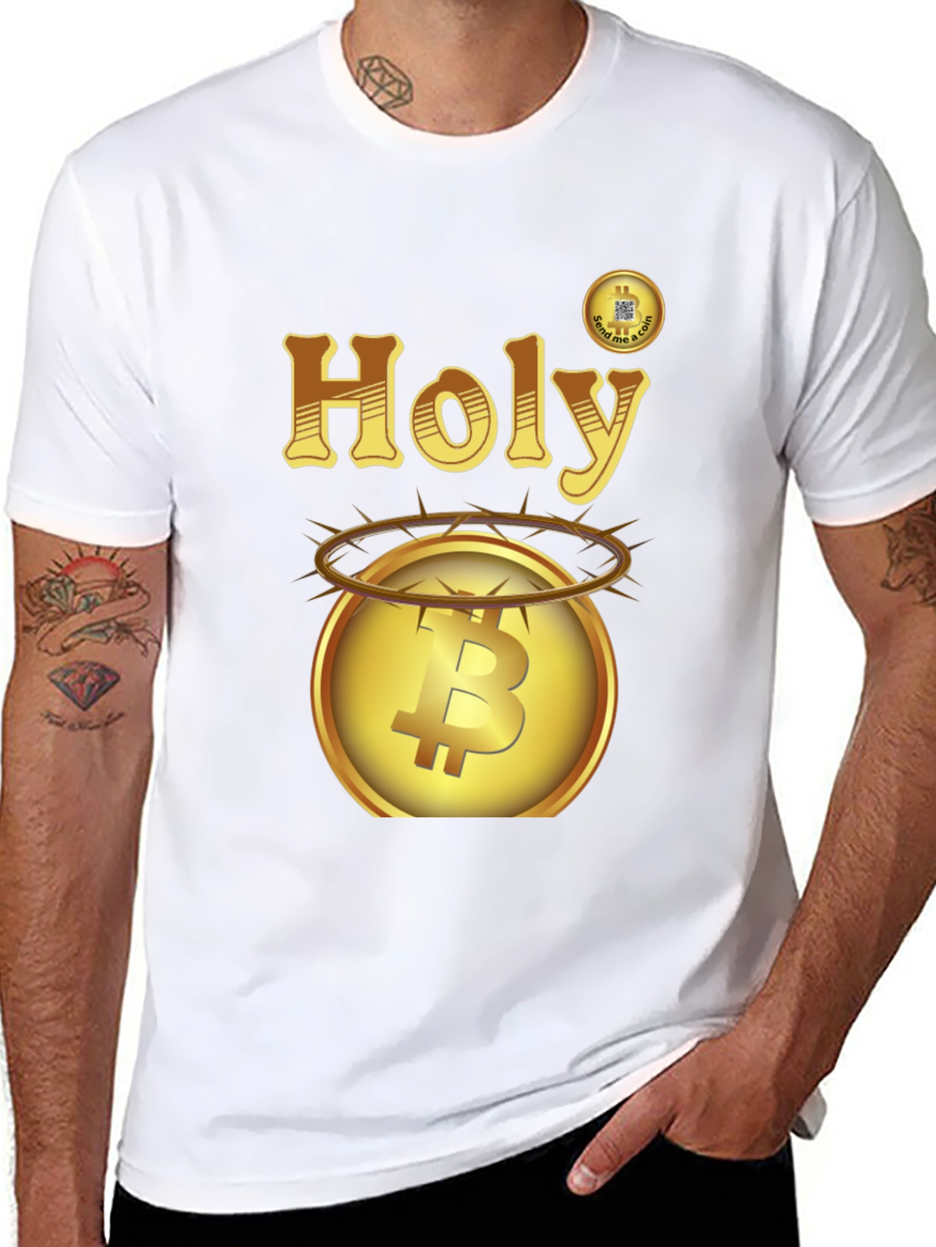 Holy Bitcoin Graphic Tee - Cryptocurrency T-Shirt