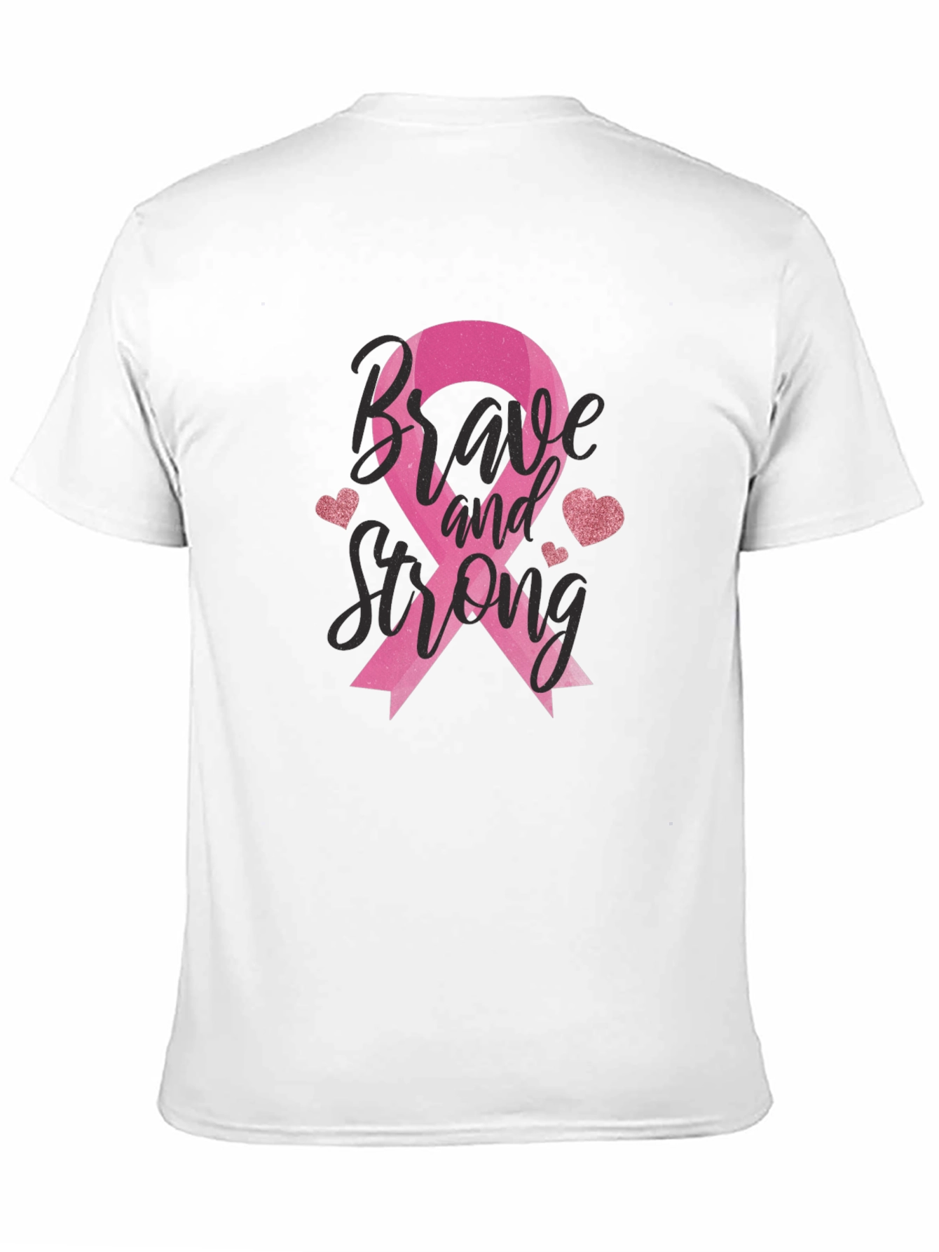 Brave and Strong Breast Cancer Awareness T-Shirt