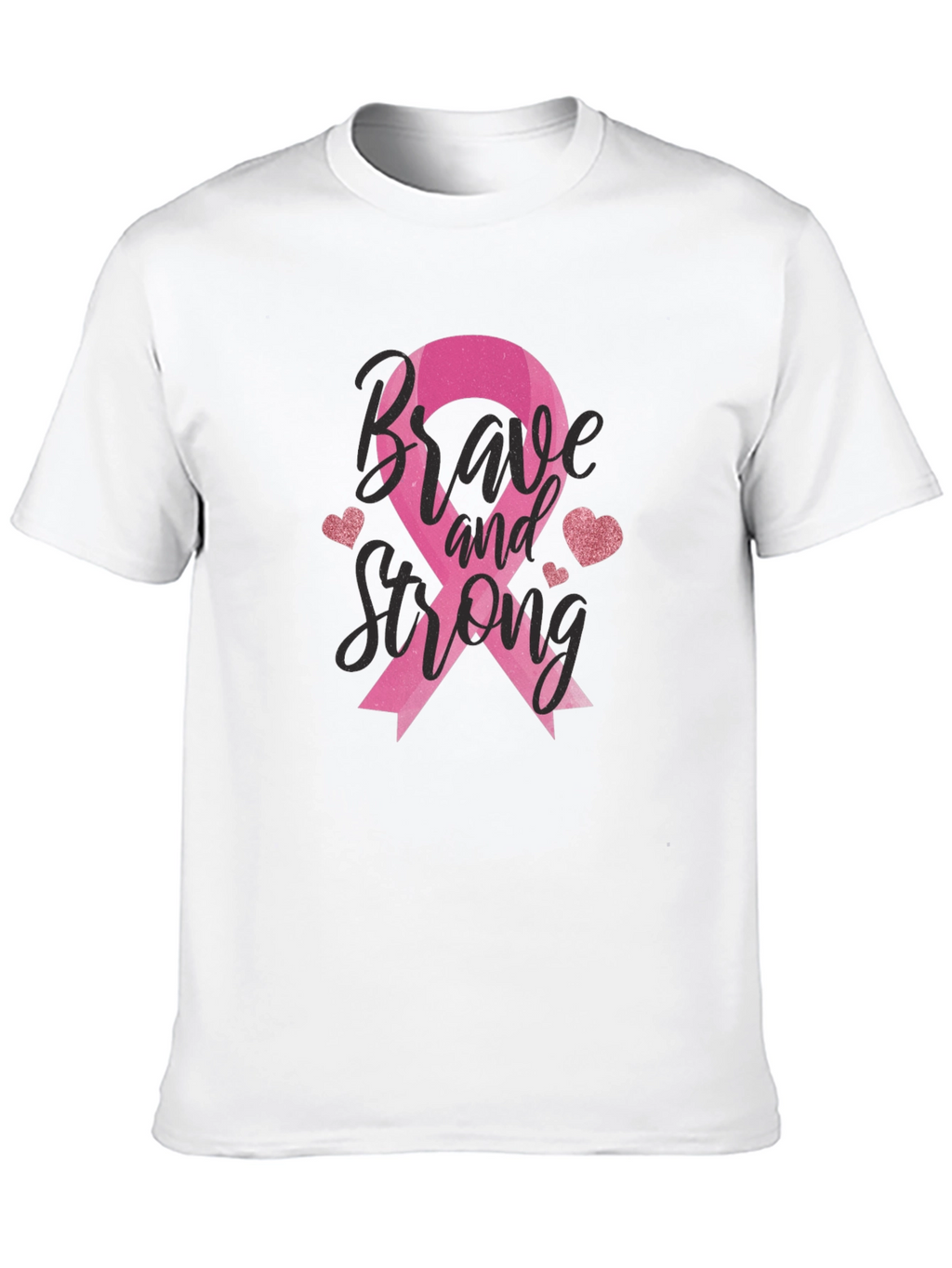 Brave and Strong Breast Cancer Awareness T-Shirt