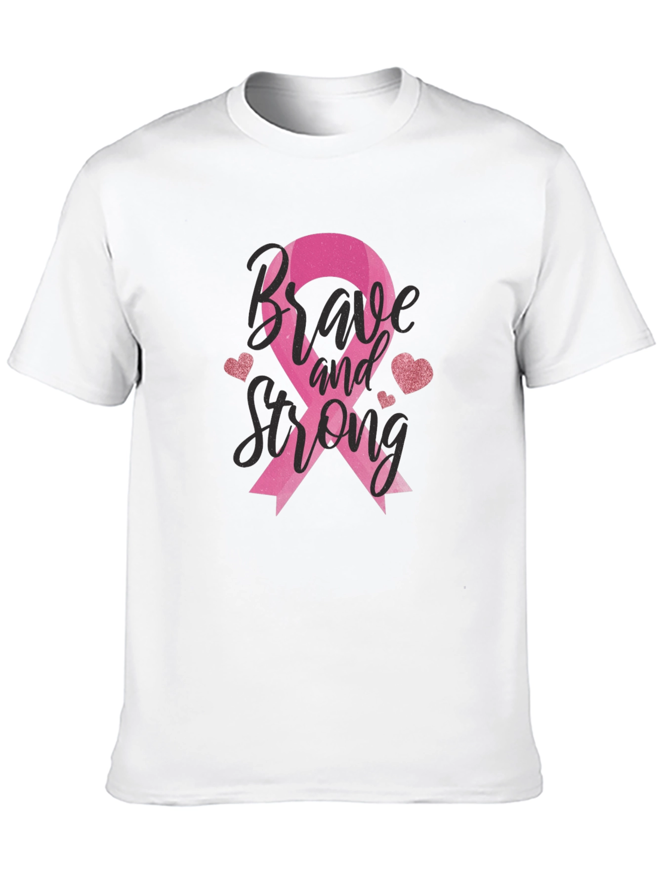 Brave and Strong Breast Cancer Awareness T-Shirt