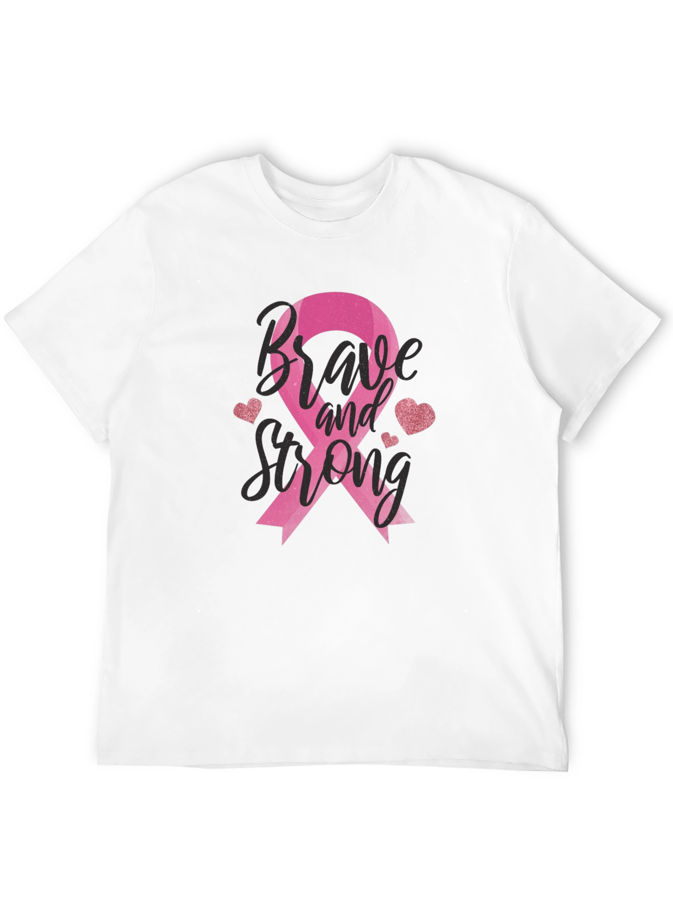 Brave and Strong Breast Cancer Awareness T-Shirt