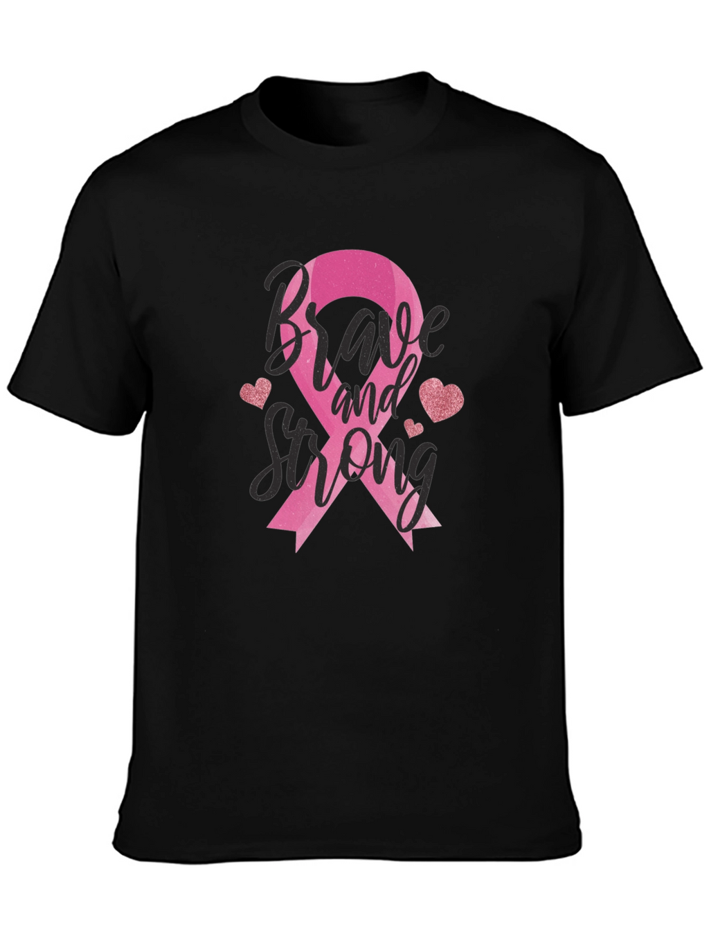 Brave and Strong Breast Cancer Awareness T-Shirt