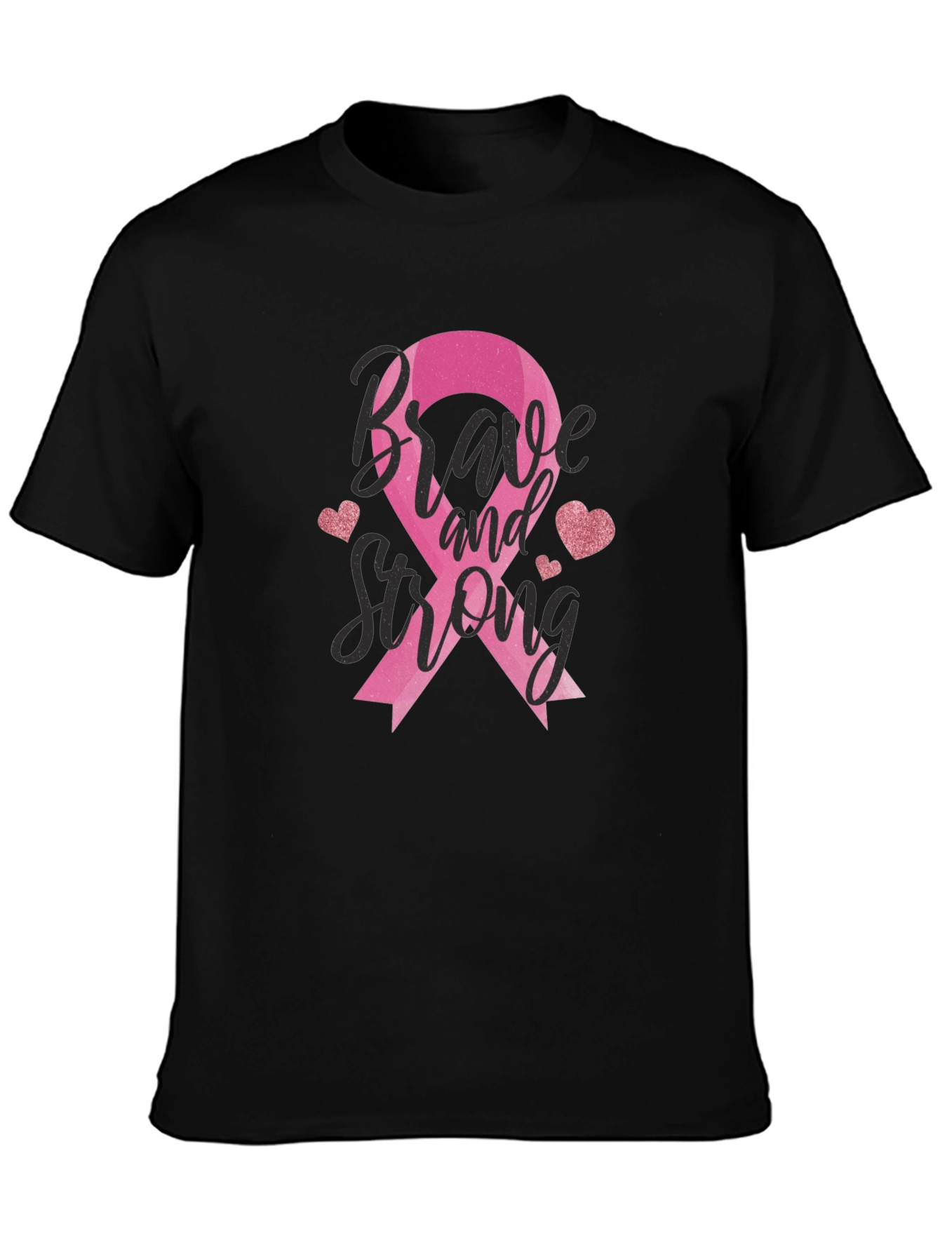 Brave and Strong Breast Cancer Awareness T-Shirt